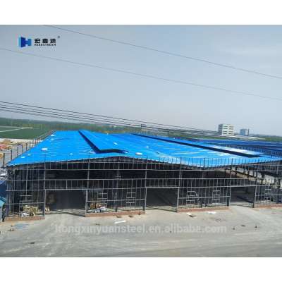 steel structure fabrication with PIR EPS rock wool sandwich  wall roof panel